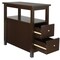 2PCS End Table with 2 Drawer and Shelf Narrow for Living Room